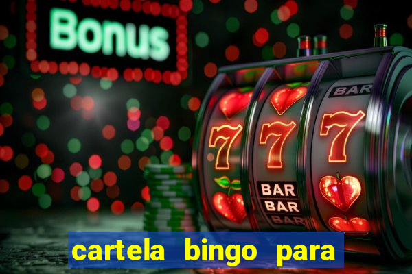 cartela bingo para cha de cozinha imprimir gratis